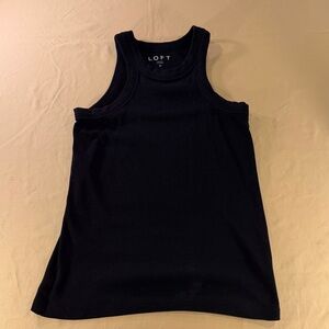 Loft, women, ribbon, tank top, black thigh, medium